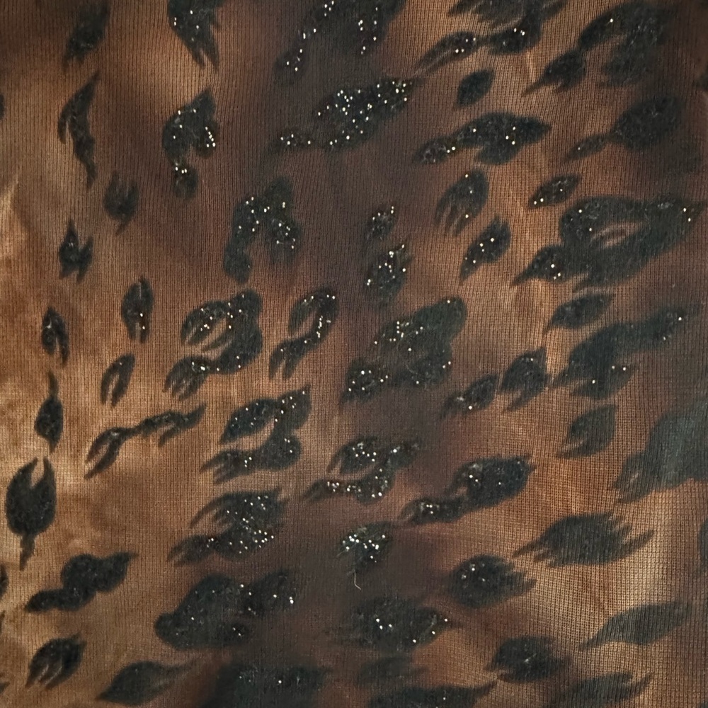 Leopard Print Sheer Top - Picture 2 of 5